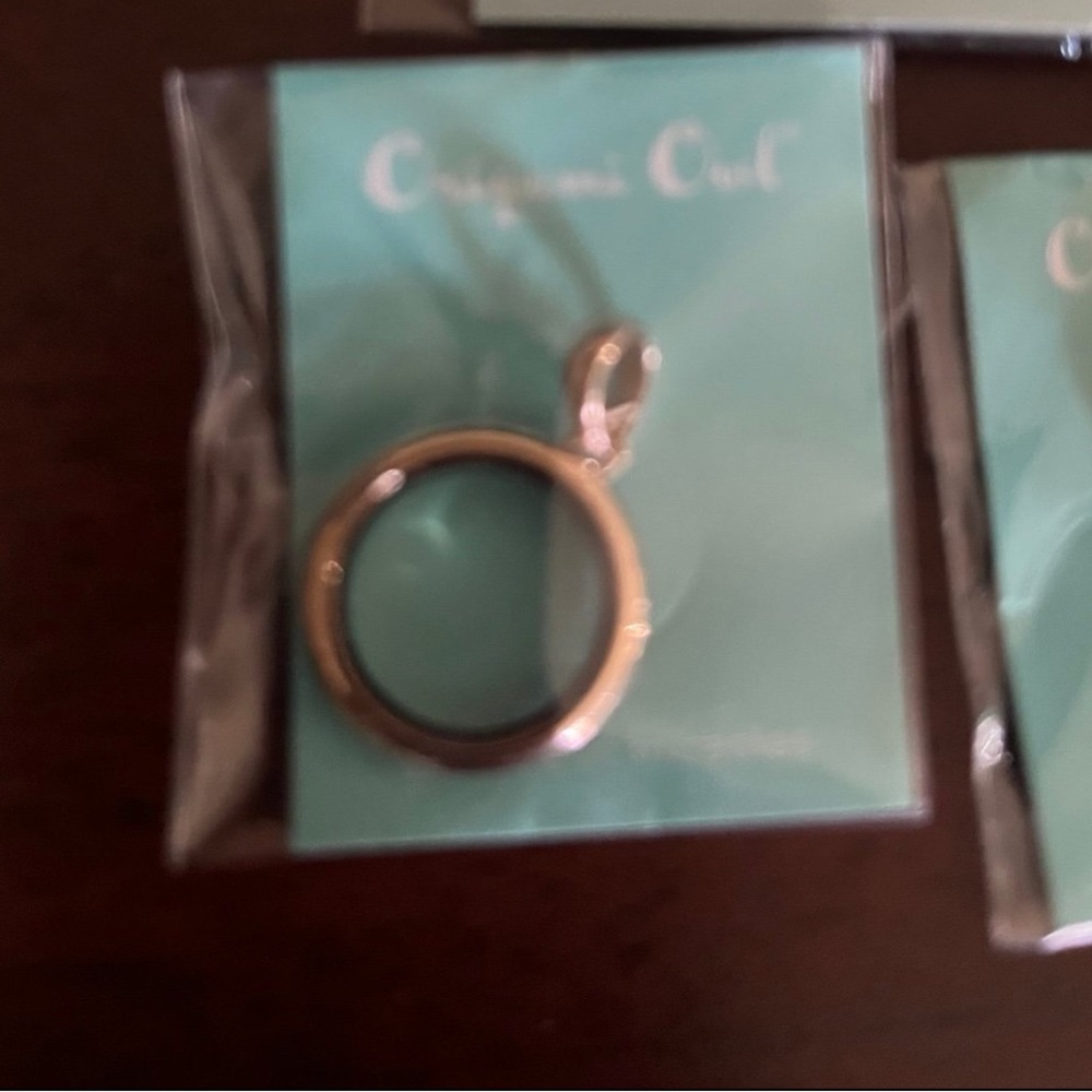 Origami Owl NWT gold chain, gold mini locket snail charm